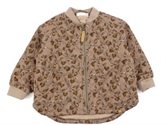 Lil Atelier nougat print thermal jacket with fleece lining